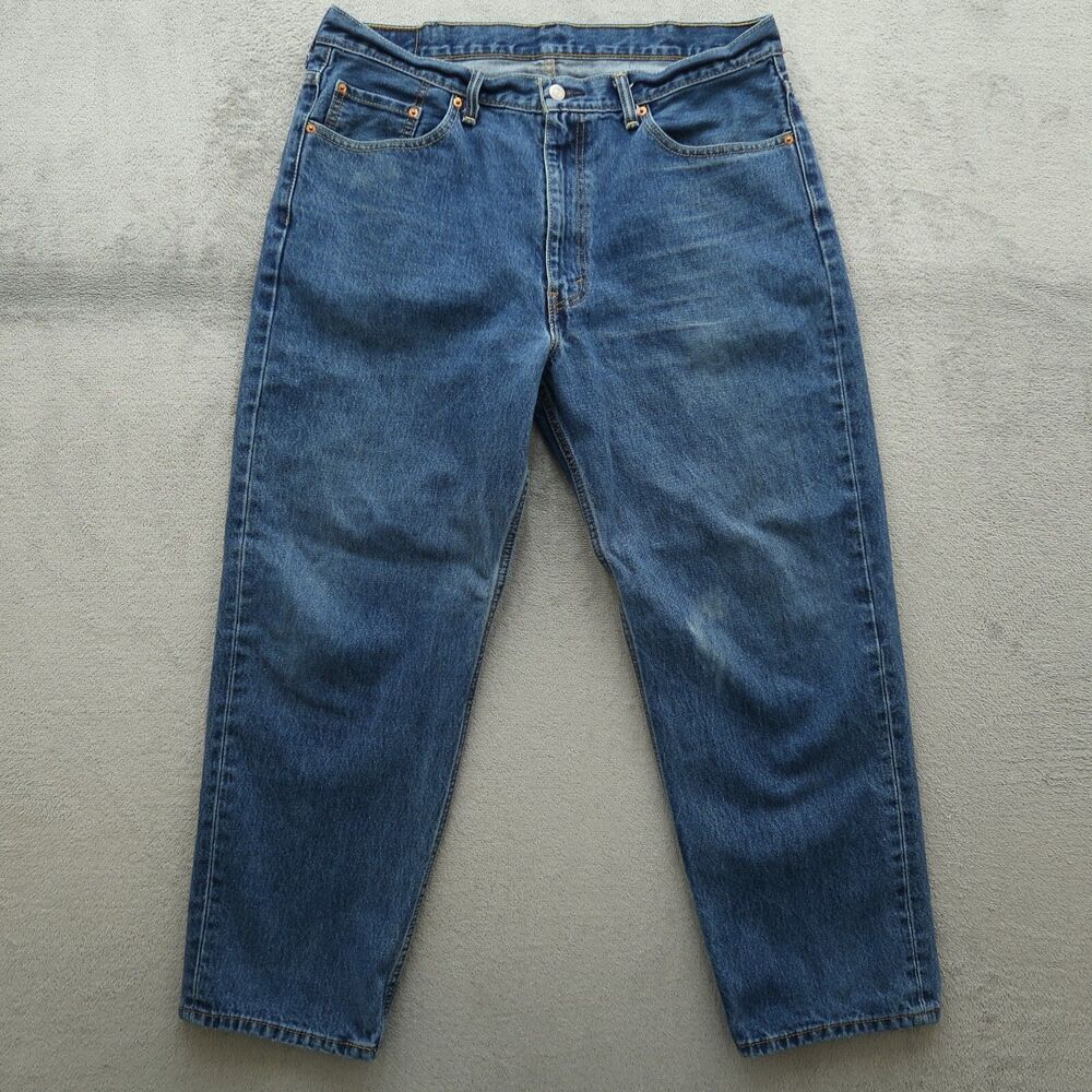 Levi's 550 Jeans Mens Size 38x30 Blue Relaxed Tapered 100% Cotton Denim